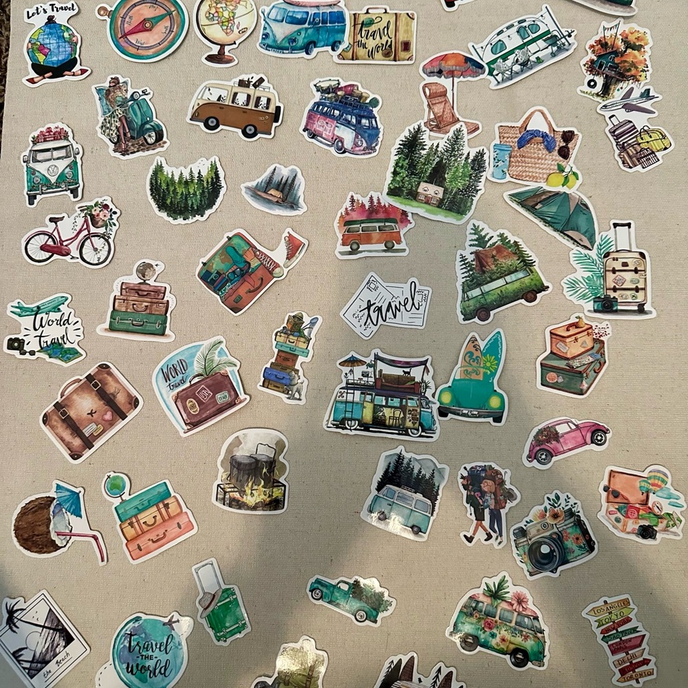 Travel-Themed Sticker Set